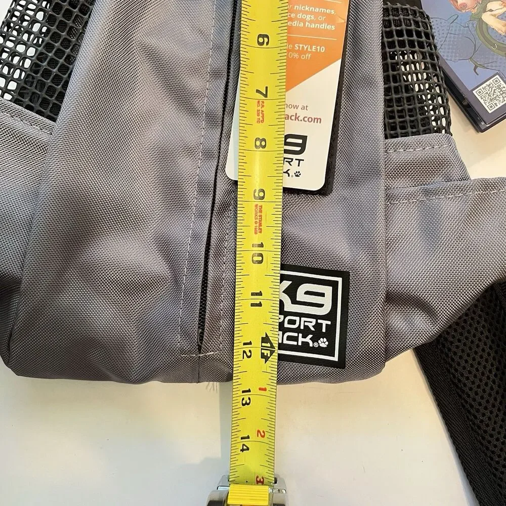 K9 Sport Sack Dog Carrier Adjustable Backpack Size XS Charcoal Grey